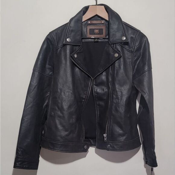 Frye Leather Biker Jacket - Picture 2 of 9